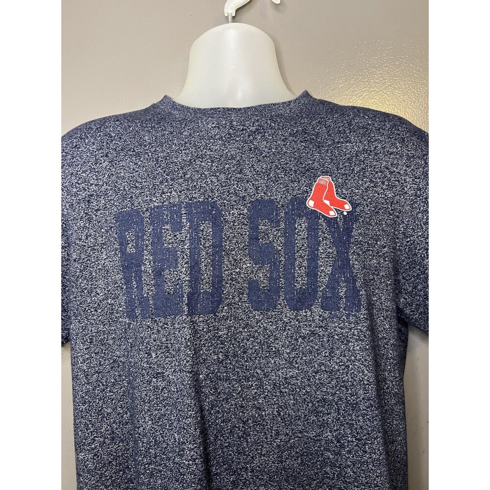 Boston Red Sox Shirt Mens Large Blue MLB Baseball Heather Graphic Tee Majestic
